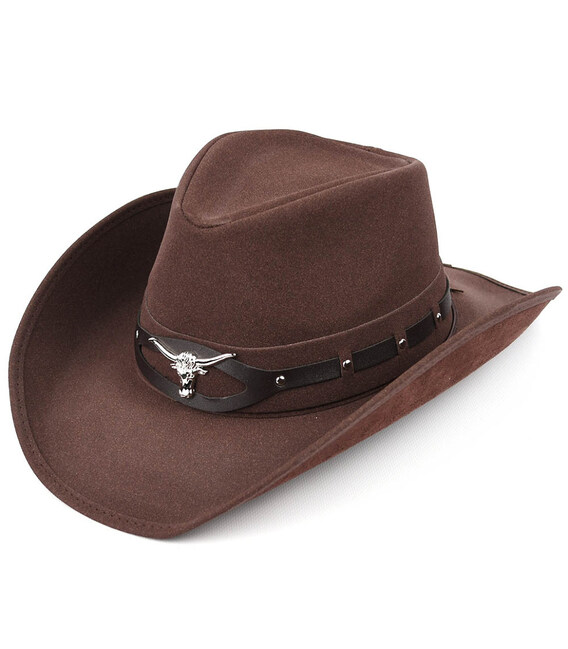 Класичний ковбойський капелюх Bexhill ht-st1-rb4 з еко (веган) шкіри нубук фото, картинка, изображение
