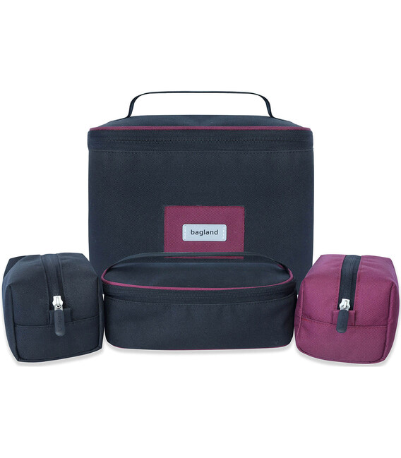 Набір косметичок Bagland Minimal 5 л. чорний (0072466) фото, картинка, изображение