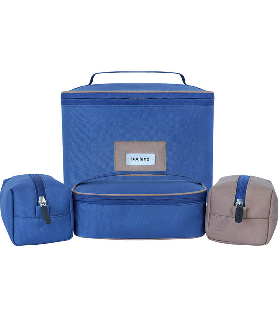 Набір косметичок Bagland Minimal 5 л. синій (0072466) фото, картинка, изображение