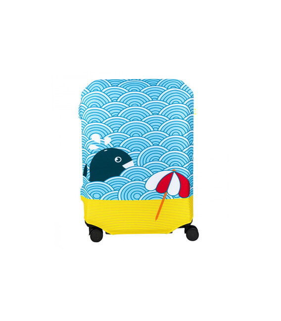 Чехол для чемоданов BG Berlin Hug Cover Light Whale 57-62см средний M Bg002-02-115-M фото, картинка, изображение