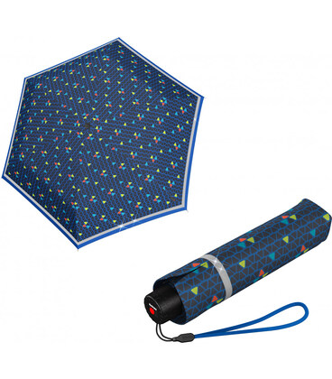 Парасолька дитяча Knirps Rookie Manual Triple Blue Reflective Kn95 6050 8539 картинка, зображення, фото
