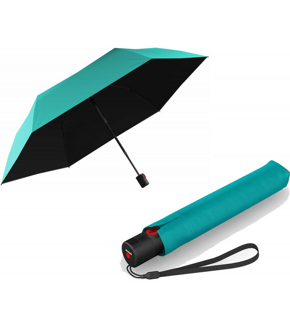 Парасолька Knirps U.200 Ultra Light Duomatic Turquoise Black UV Coating Kn95 2200 1340 картинка, зображення, фото