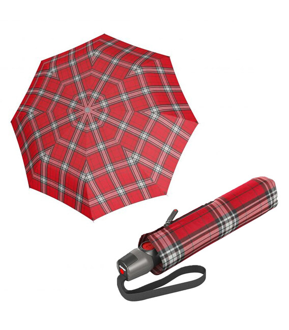Складной зонт Knirps T.200 Medium Duomatic Check Red&Navy Kn95 3201 5191 фото, картинка, изображение