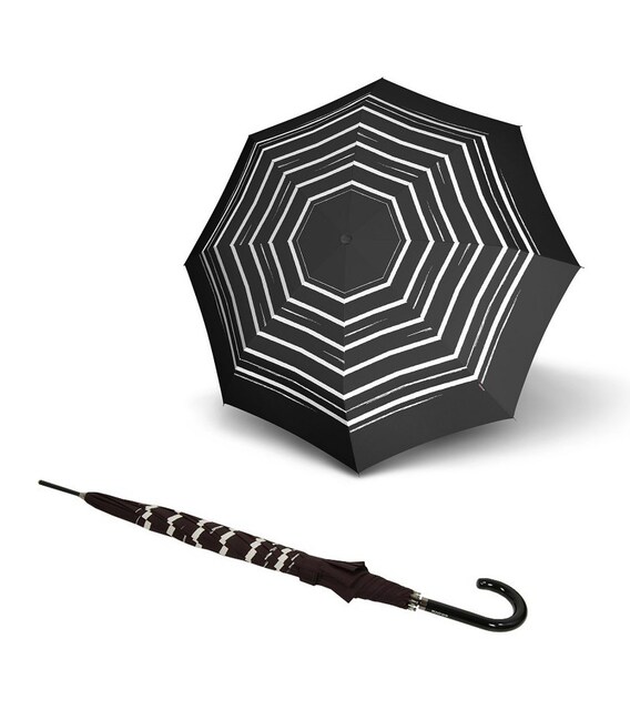 Зонт трость Knirps Stick Automatic Long Stripe Art Black Kn799344961 фото, картинка, изображение