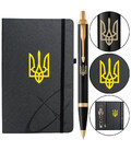 Набор Parker IM UKRAINE Black GT BP Трезубец (шариковая ручка + блокнот Parker) фото, картинка, изображение