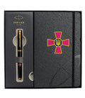 Набір Parker IM ARMY Black GT RB Емблема ЗСУ (ручка-ролер + блокнот Parker) картинка, зображення, фото