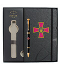Набір Parker IM ARMY Black GT RB Емблема ЗСУ (ручка-ролер + блокнот Parker) картинка, зображення, фото