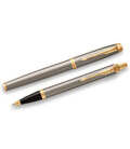 Набір ручок Parker IM Brushed Metal GT RB+BP (ролер + кулькова) картинка, зображення, фото