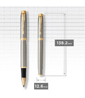 Набір ручок Parker IM Brushed Metal GT RB+BP (ролер + кулькова) картинка, зображення, фото