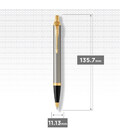 Набір ручок Parker IM Brushed Metal GT RB+BP (ролер + кулькова) картинка, зображення, фото