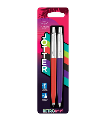 Набір Parker JOTTER Originals 80s Vermilon CT BP + Indigo CT BP блістер (2 кулькові ручки) картинка, зображення, фото