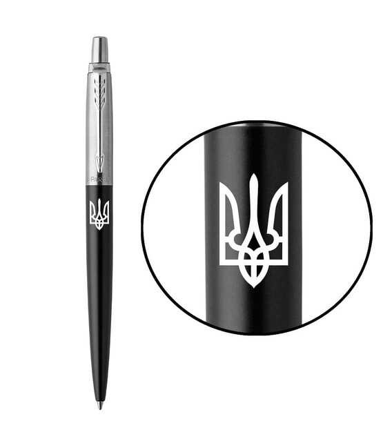 Ручка кулькова Parker JOTTER UKRAINE Bond Street Black CT BP Тризуб 16232_T001w картинка, зображення, фото