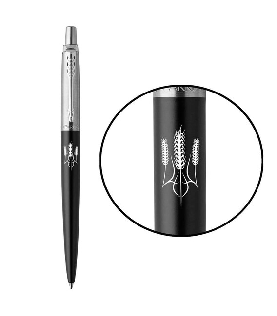 Ручка шариковая Parker JOTTER UKRAINE Bond Street Black CT BP Трезубец из колосков 16232_T059w фото, картинка, изображение