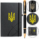 Набір Parker IM UKRAINE Black GT RB Тризуб (ручка-ролер + блокнот Parker) картинка, зображення, фото