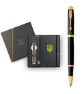 Набор Parker IM UKRAINE Black GT RB Трезубец (ручка-роллер + блокнот Parker) фото, картинка, изображение