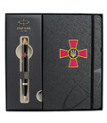 Набор Parker IM ARMY Black GT BP Эмблема ЗСУ (шариковая ручка + блокнот Parker) фото, картинка, изображение