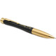 Ручка шариковая Parker URBAN Muted Black GT BP Трезубец на торце + Слава Україні 30035_T011y фото