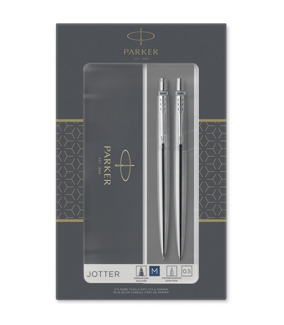 Набор Parker JOTTER Stainless Steel CT BP+PCL (шариковая + карандаш) фото, картинка, изображение
