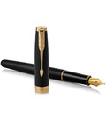 Набір Parker SONNET Matte Black Lacquer GT FP F (перова ручка + блокнот Parker) картинка, зображення, фото