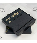 Набір Parker SONNET Matte Black Lacquer GT FP F (перова ручка + блокнот Parker) картинка, зображення, фото