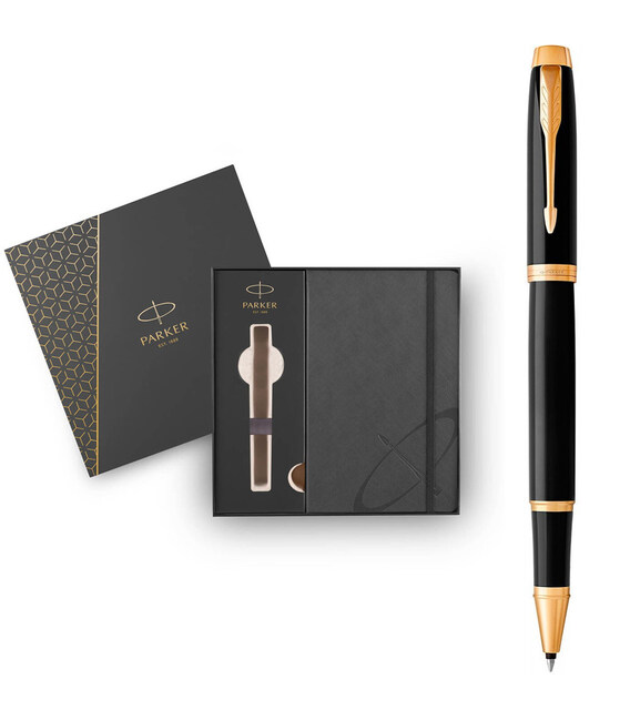 Набор Parker IM Black GT RB (роллер + блокнот Parker) фото, картинка, изображение