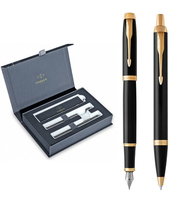 Набір Parker IM Black GT FP+BP (перова + кулькова) картинка, зображення, фото