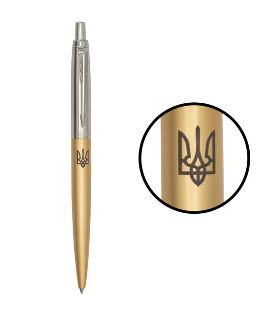 Ручка кулькова Parker JOTTER XL UKRAINE Matt Gold CT BP Тризуб 13432_T001b картинка, зображення, фото
