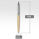 Ручка шариковая Parker JOTTER XL UKRAINE Matt Gold CT BP Трезубец 13432_T001b фото