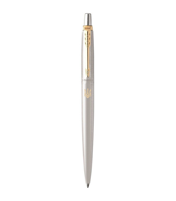 Ручка шариковая Parker JOTTER Stainless Steel GT BP Трезубец зол. 16032_T001g фото, картинка, изображение
