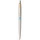 Ручка шариковая Parker JOTTER Stainless Steel GT BP Герб Украины желто-синий 16032_T005c фото