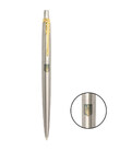 Ручка кулькова Parker JOTTER Stainless Steel GT BP Герб України жовто-синій 16032_T005c картинка, зображення, фото