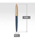 Ручка шариковая Parker JOTTER XL Matt Blue & Gold GT BP 13 132 картинка, изображение, фото