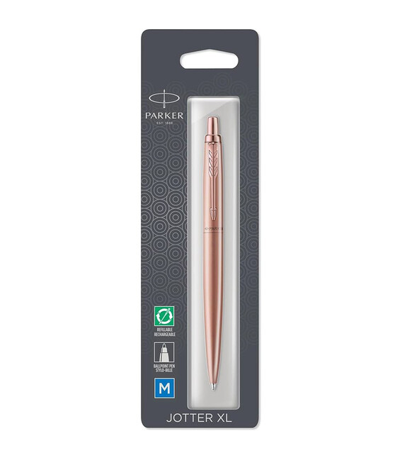 Ручка шариковая Parker JOTTER XL Monochrome Pink Gold PGT BP блистер 12 636 фото, картинка, изображение
