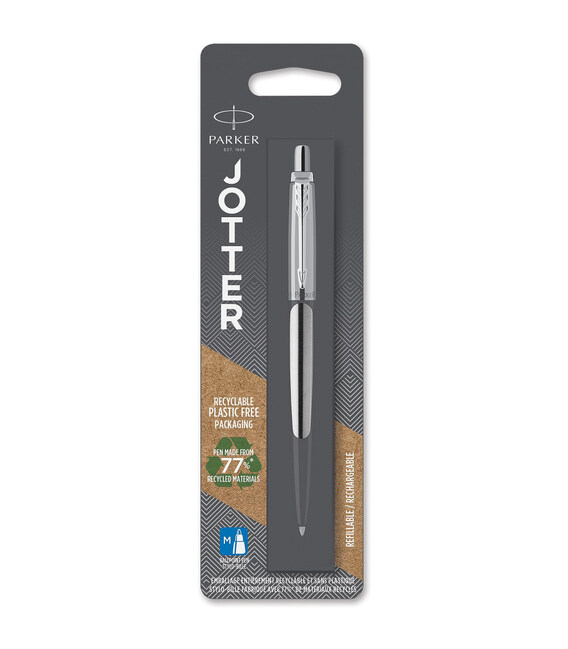 Ручка шариковая Parker JOTTER Stainless Steel CT BP блистер 16 136 фото, картинка, изображение