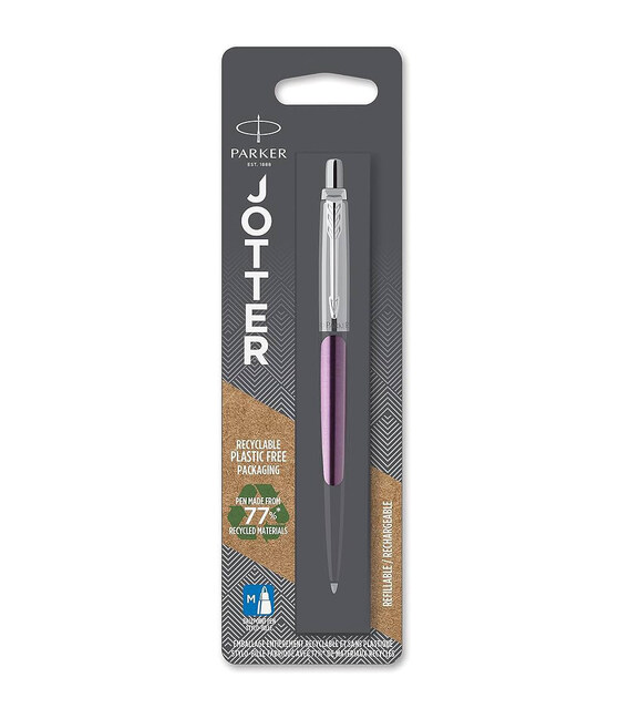 Ручка шариковая Parker JOTTER Victoria Violet CT BP блистер 16 736 фото, картинка, изображение