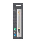 Ручка кулькова Parker IM Brushed Metal GT BP блістер 22 236 картинка, зображення, фото
