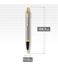 Ручка кулькова Parker IM Brushed Metal GT BP блістер 22 236 картинка, зображення, фото