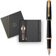 Набор Parker URBAN Muted Black GT FP F (перьевая ручка + блокнот Parker) фото