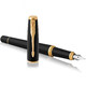 Набор Parker URBAN Muted Black GT FP F (перьевая ручка + блокнот Parker) фото