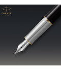 Ручка перьевая Parker SONNET Metal & Black Lacquer GT FP F 68 111 фото, картинка, изображение