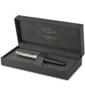 Ручка перьевая Parker SONNET Metal & Black Lacquer GT FP F 68 111 фото, картинка, изображение