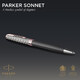 Ручка кулькова Parker SONNET Metal & Grey Lacquer PGT BP 68 232 картинка, зображення, фото