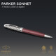 Ручка шариковая Parker SONNET Metal & Red Lacquer CT BP 68 332 фото