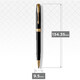 Кулькова ручка Parker SONNET Black Lacquer GT BP 86 032 картинка, зображення, фото