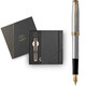 Набір Parker SONNET Stainless Steel GT FP F (перова ручка + блокнот Parker) картинка, зображення, фото