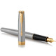 Набір Parker SONNET Stainless Steel GT FP F (перова ручка + блокнот Parker) картинка, зображення, фото