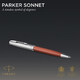 Ручка шариковая Parker SONNET Essentials Metal & Orange Lacquer CT BP 83 032 фото