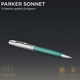 Ручка шариковая Parker SONNET Essentials Metal & Green Lacquer CT BP 83 332 фото