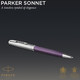 Ручка шариковая Parker SONNET Essentials Metal & Violet Lacquer CT BP 83 432 фото