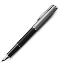 Ручка перьевая Parker SONNET Essentials Metal & Black Lacquer CT FP F 83 511 картинка, изображение, фото